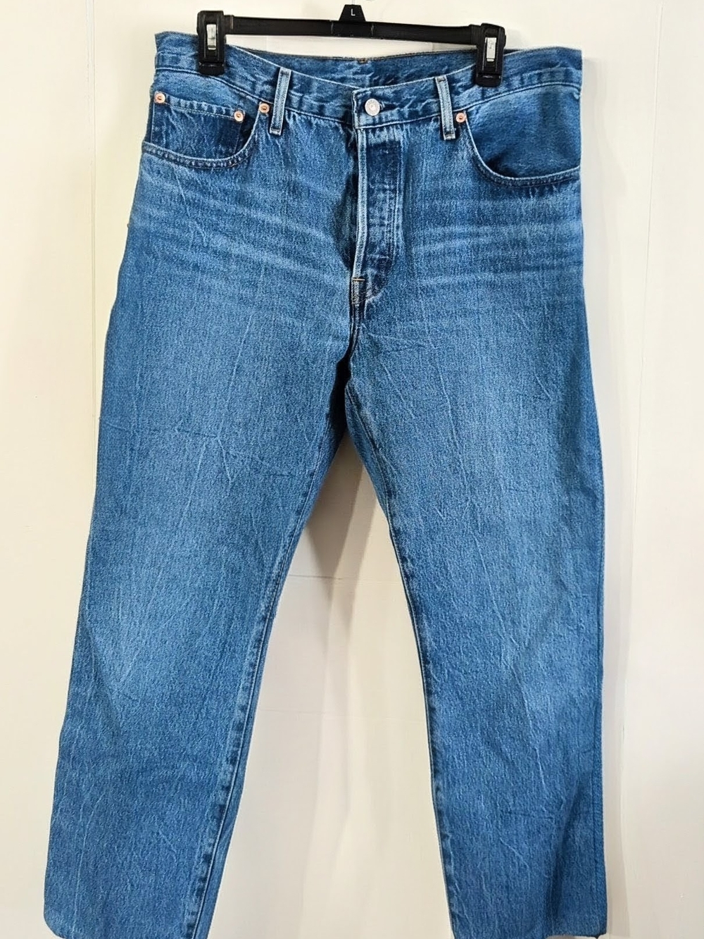 Levis Premium Original 501  90s Jeans Men's Blue Button Fly Denim 31W 30L